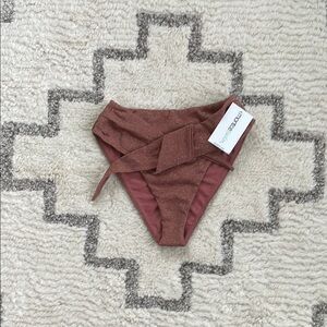 Montce Paula Tie up Bikini bottom Mauve Sparkle - NWT
